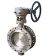 Flanged type three offset Butterfly valve